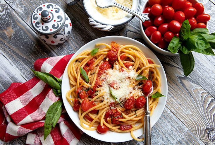Putting together seafood from the area and cheeses from Italy